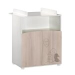 Babyprice commode a langer lapinou 2 portes - 1 niche
