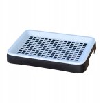Bac a litire amovible pour lapin, anti - eclaboussures, pot d'apprentissage d'angle noir