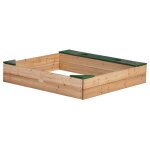 Bac a sable enfant bac a sable pour enfants en bois avec banc, bche & rangements marron / vert 115 x ...