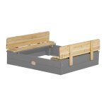 Bac a sable enfant gris bac a sable pour enfants en bois fsc avec couvercle & banc 100 x 95 cm - axi ...