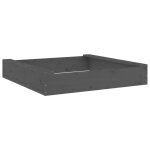 Bac a sable avec si�ges gris carr� bois de pin massif