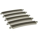 Bachmann trains - snap - fit e - z track 26 radius curved track (5card) - nickel silver rail with gray ...