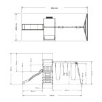 Backyard discovery belmont aire de jeux en bois avec balan�oire / toboggan / bac de sable / pique - niquer ...