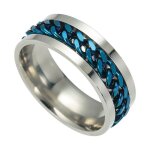 Bague anti - stress en acier inoxydable, jouet pour tdah, autisme, chaîne Bague anti - stress en acier inoxydable, jouet pour tdah, autisme, chaîne