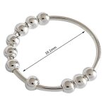 Bague anti - stress rotative  perles, cadeau anti - anxit, argent