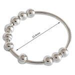 Bague anti - stress rotative  perles, cadeau anti - anxit, argent