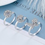 Bague en forme d'étoile et de lune pour femmes, anneau de mariage ouvert, bonne chance, bijoux vintage, ... Bague en forme d'étoile et de lune pour femmes, anneau de mariage ouvert, bonne chance, bijoux vintage, ...