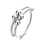 Bagues de perles rotatives anti - stress pour femmes et hommes, anneaux de perles en spirale rglables, ...