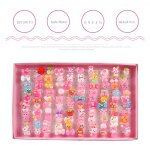 Bagues princesse de dessin anim� pour enfants, 10 pi�ces, anneau en forme de noeud animal bonbon
