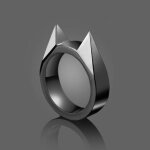 Bague de survie en acier inoxydable pour hommes et femmes, 4 @ # deux, outils d'auto - dfense, gadgets ...