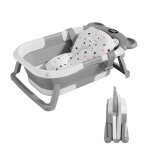 Baignoire bb pliable - thermomtre et coussin inclus - bear - grey superbe bebe