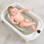 Baignoire bébé pliable - thermomètre et transat inclus - leaf - beige superbe bebe Baignoire bébé pliable - thermomètre et transat inclus - leaf - beige superbe bebe