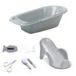 Baignoire bébé + transat de bain + thermometre + brosse et peigne + ciseaux + mouche bébé Baignoire bébé + transat de bain + thermometre + brosse et peigne + ciseaux + mouche bébé