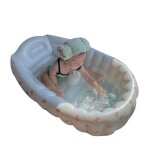Baignoire gonflable pour bbs 90x55x30cm, piscine intrieure pliable en pvc pour nourrissons, jeu amusant ...