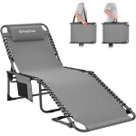 Bain de soleil pliants 5 positions rglable, chaise longue inclinable pliable, lit de camping pliant ...