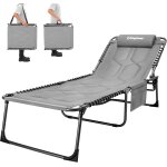 Bain de soleil pliants 5 positions rglable, chaise longue inclinable pliable, lit de camping pliant ...