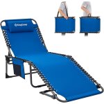 Bain de soleil pliants 5 positions rglable, chaise longue inclinable pliable, lit de camping pliant ...