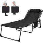 Bain de soleil pliants 5 positions rglable, chaise longue inclinable pliable, lit de camping pliant ...