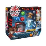 Bakugan - battle pack aurelus lupitheon et haos vicerox : 5 boules (bleue verte rouge brune) - 10 bakucores ...