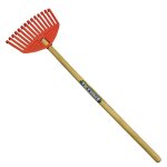 Balai a gazon enfant - manche bois - 60 cm