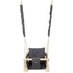 Balan�oire bascule confortable pour enfants en bois coton terrasse jardin maison gris