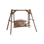 Balan�oire en bois massif, naturel, balan�oire banc suspendu 187 x 137 x 170 cm, pour jardin et terrasse ...