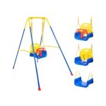 Balan�oire enfant 3 - en - 1 avec structure kit stable d�s 6 mois a 5 ans harnais 5 points si�ge dossier ...
