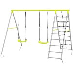 Balanoire portique 4 agrs - 2 balanoires, 2 echelles - dim. 2, 6l x 1, 85l x 1, 8h m - mtal epoxy ...