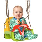 Balanoire sige 3 en 1 evolutif rglable enfant - dossier, barre en t amovibles, ceinture