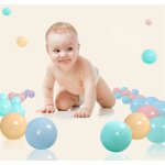 Balles ronde en mousse pour b�b� enfant 100 balles multicolores souples en plastique anti - �crasement ...