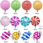Ballons de bonbons, 12 pi�ces ballons en aluminium bonbons, ballons lollipop, candy foil balloons, d�corations ...