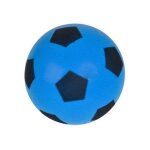 Ballon foot en mousse bleu 20 cm - pour interieur ou exterieur - taille 5 - football - jeu balle soft ...