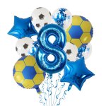 Ballons de football en feuille d'hlium pour enfants, ballons numrots verts, dcorations de fte d'anniversa ...