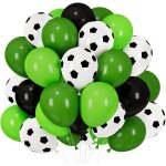 Ballons de football en latex, 60 ballons verts blancs noirs, ballon de football a l'hélium, ballons d'annivers ... Ballons de football en latex, 60 ballons verts blancs noirs, ballon de football a l'hélium, ballons d'annivers ...