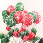 Ballon gonflable de 16 pouces, 100 pi�ces, couleurs m�lang�es, style de no�l, divertissement pour enfants, ...