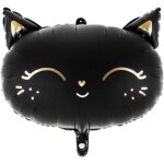 Ballon gonflable chat kitty pour enfants - dcoration d'anniversaire - ballon en aluminium noir - thme ...