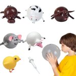Ballon gonflable pour enfants, 12 pices, jouet en tpr, boule a presser, event, cratif, amusant, nouveaut, ...