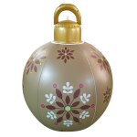 Ballon gonflable de no�l en pvc de 60cm avec poign�e, boules d�coratives artisanales a main pour l'ext�rieur, ...