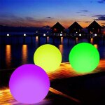 Ballon lumineux gonflable avec tlcommande, lumineux et lumineux, pour la piscine et les sports aquatiques ...