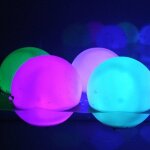 Ballon de plage lumineux a led avec tlcommande, jouet pour piscine, 13 couleurs, accessoires de fte ...