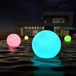 Ballon de plage lumineux a led avec t�l�commande, jouet pour piscine, 13 couleurs, accessoires de f�te ...