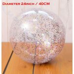 Ballon de plage en plumes transparentes gonflables, piscine extrieure, jeu d'eau, jouet de fte pour ...