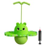 Ballon pogo avec poignée, balle rebondissante pour exercices en extérieur et en intérieur, vert Ballon pogo avec poignée, balle rebondissante pour exercices en extérieur et en intérieur, vert