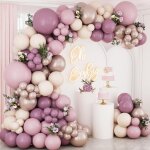 Balloon arch kit, 109 pieces balloons garland pink ivory white gold champagne metallic for birthday girl ...
