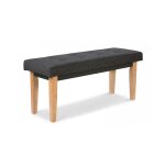 Banc banquette gris fonce en tissu 120 cm