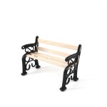 Banc de parc en bois pour meubles de jardin de maison de poupe 1 / 12, jouet de dcoration miniature ...
