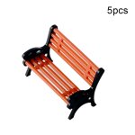 Banc de sige de rue de parc raliste, 5 pices, modle de bricolage, micro accessoire de jardin ferique, ...