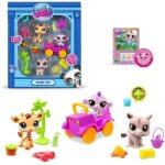 Bandai - littlest - pack safari - 3 animaux et accessoires - bf00524