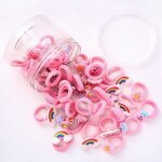 Bandes de cheveux elastiques pour bbs, 20 pices, chouchou en nylon, petite cravate de cheveux de dessin ...