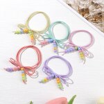 Bandes de cheveux elastiques pour enfants, lot de 10 pi�ces, boules imprim�es fra�ches, perles pour filles, ...